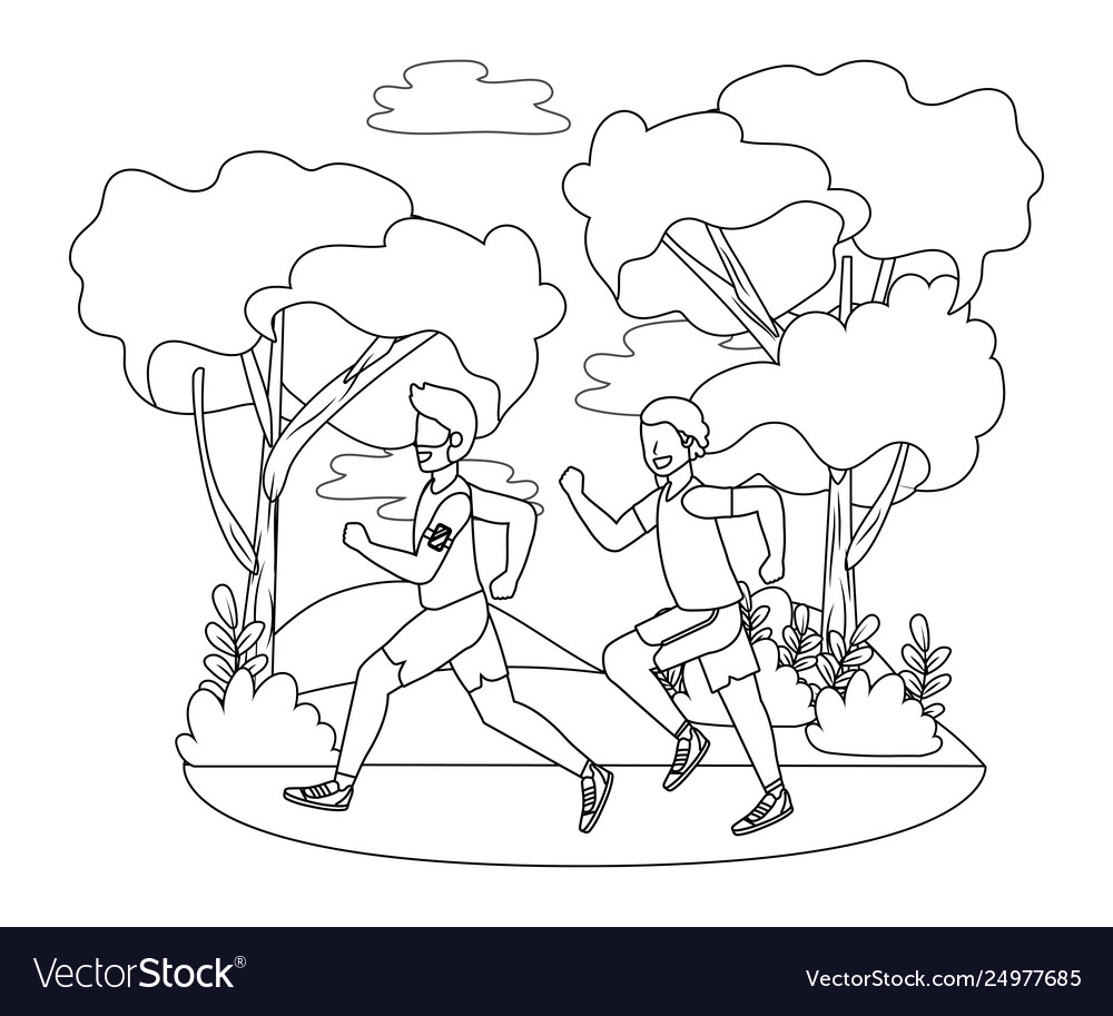 Fitness sport train cartoon Royalty Free Vector Image