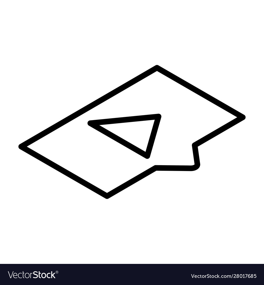 Frame with play button on white background