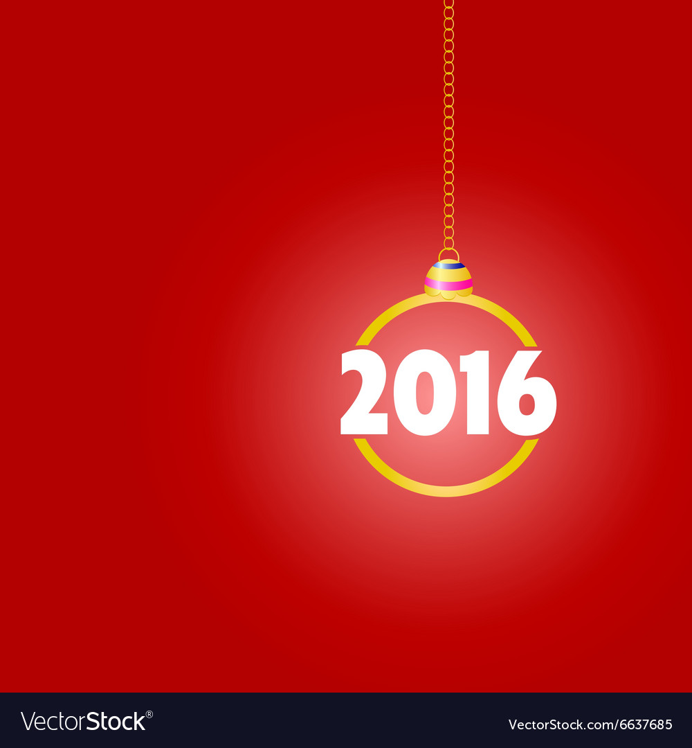 Happy new year 2016 color ball