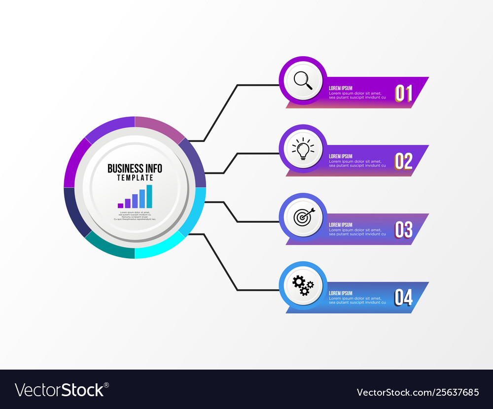 Infographic design template with options steps