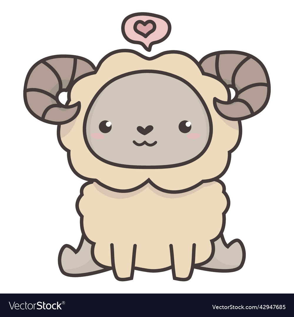 Kawaii sheep flat high quality