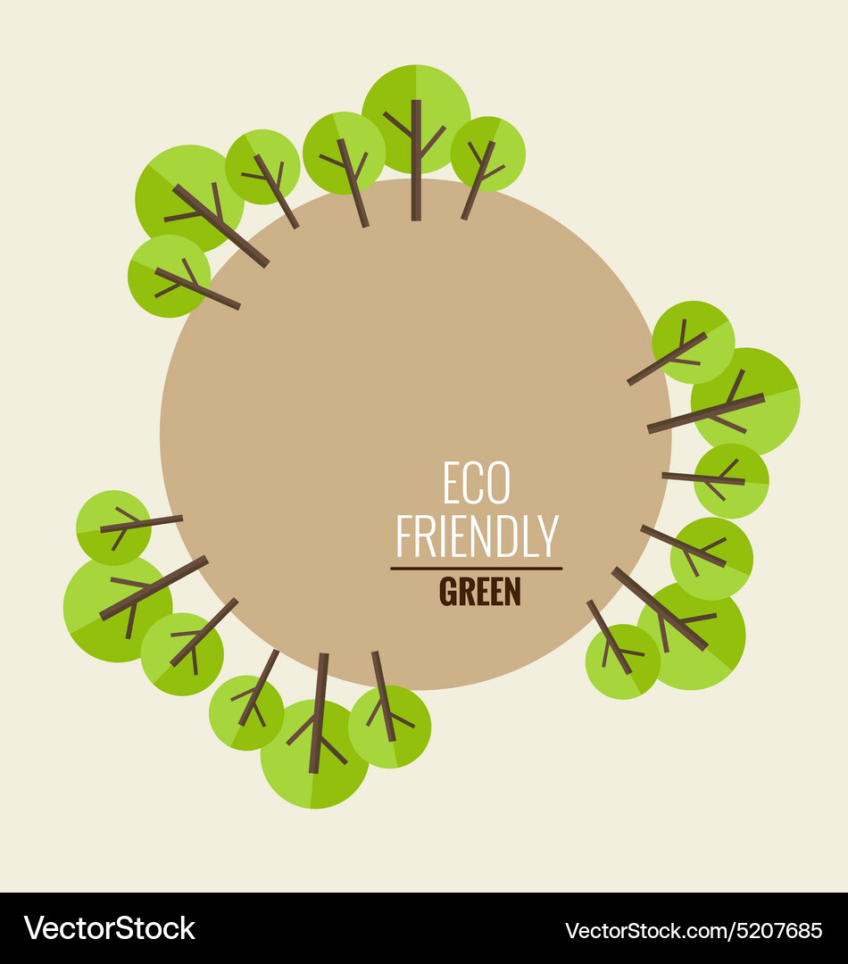 Nature Banner Ecology Concept With Tree Background