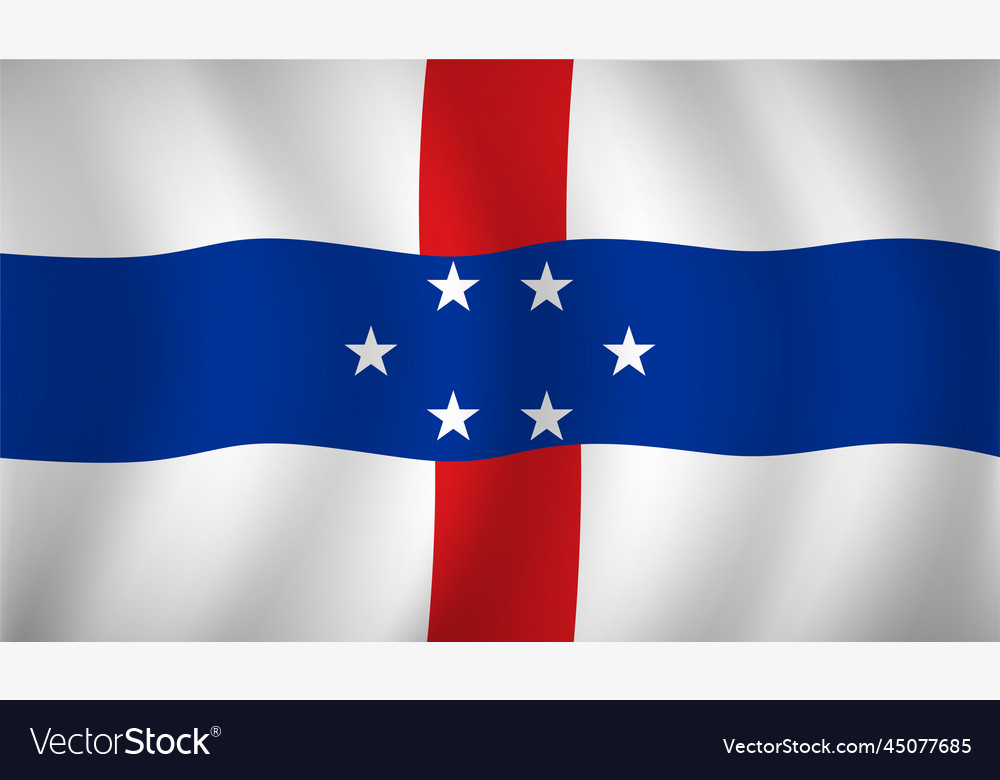 Netherlands antilles flag background Royalty Free Vector