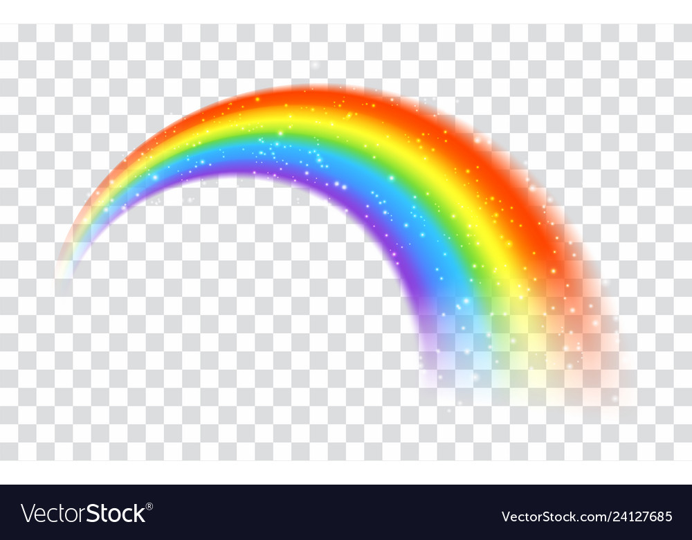 Rainbow Icon Isolated On Transparent Background Vector Image