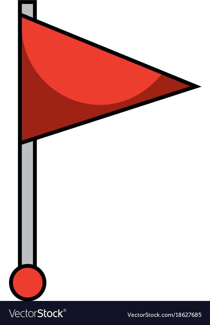 Red flag pin location web symbol