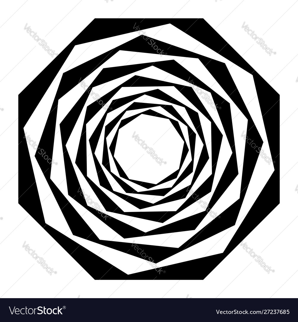 Shape with rotation tiwrl effect geometric vector image Shape with rotation tiwrl effect geometric