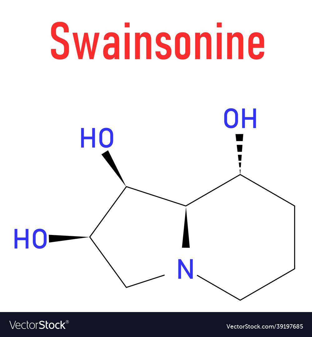 Skeletal chemical formula of swainsonine molecule