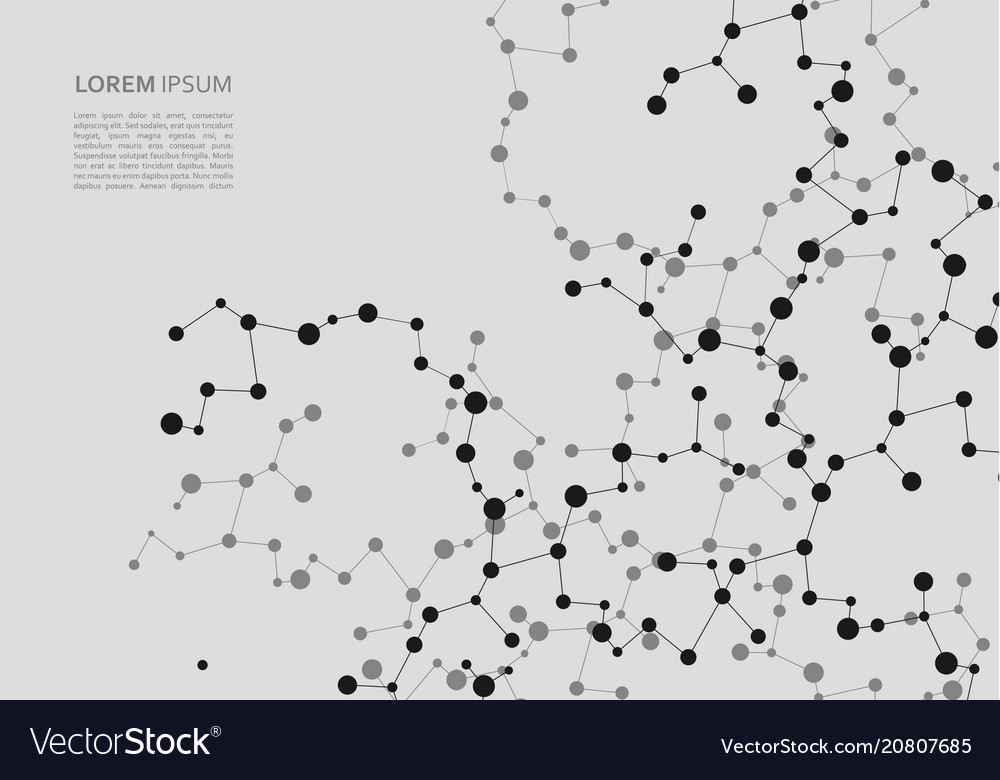 Smart abstract connected mesh molecule design vector image Smart abstract connected mesh molecule design