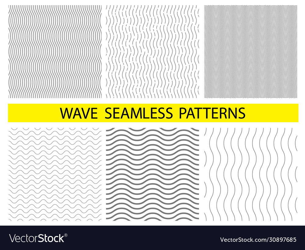 Wave line seamless patterns