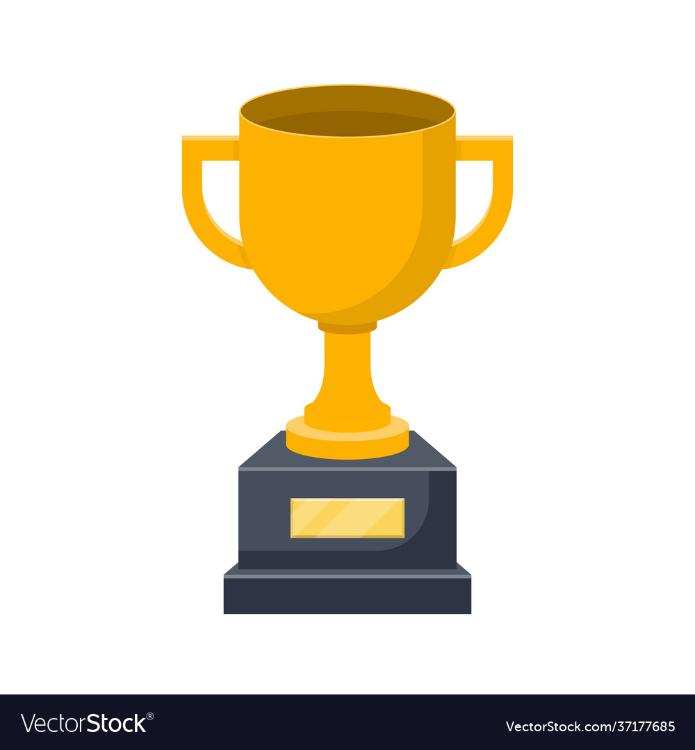 Winner golden trophy Royalty Free Vector Image