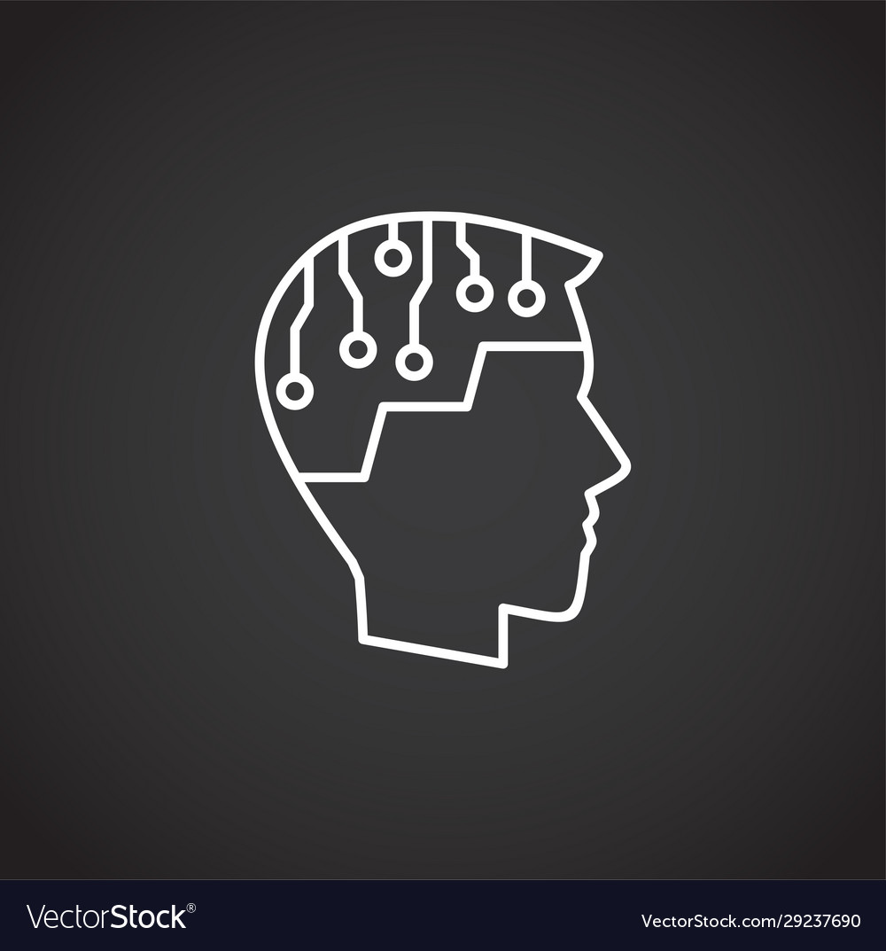 Ai related icon on background for graphic and web