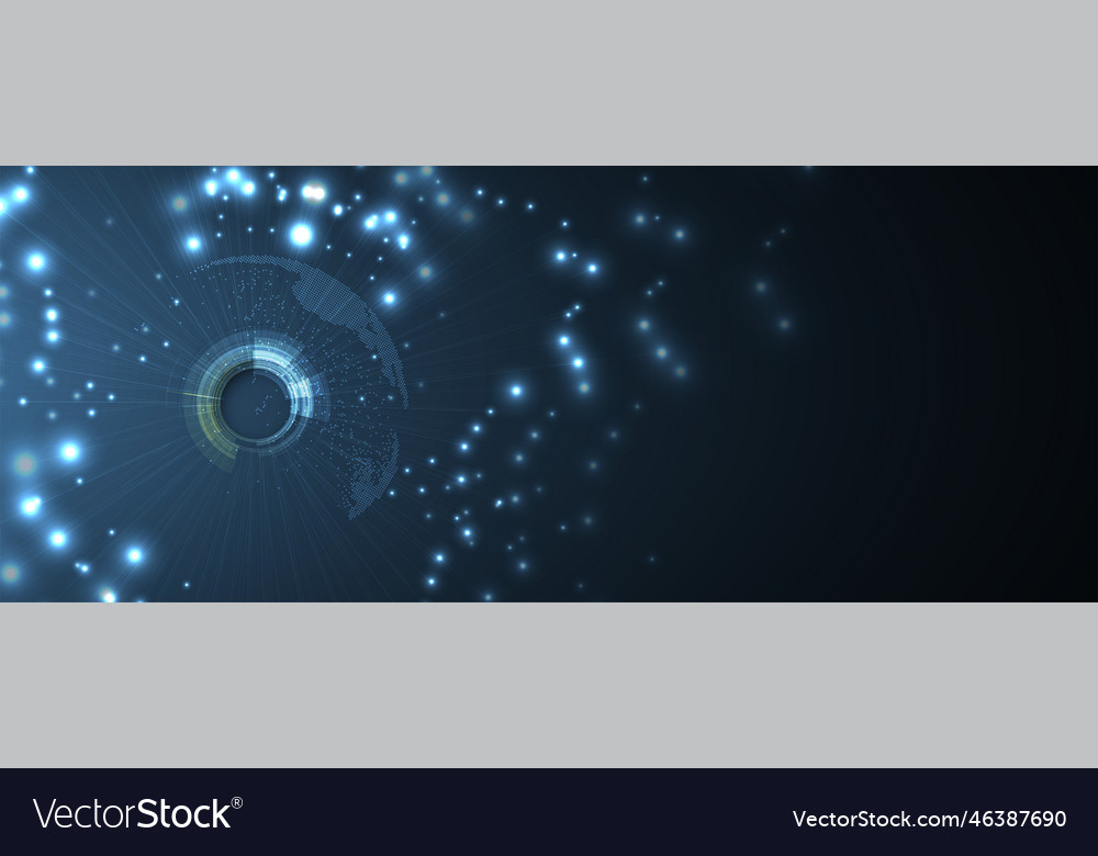 Artificial intelligence technology web background vector image Artificial intelligence technology web background