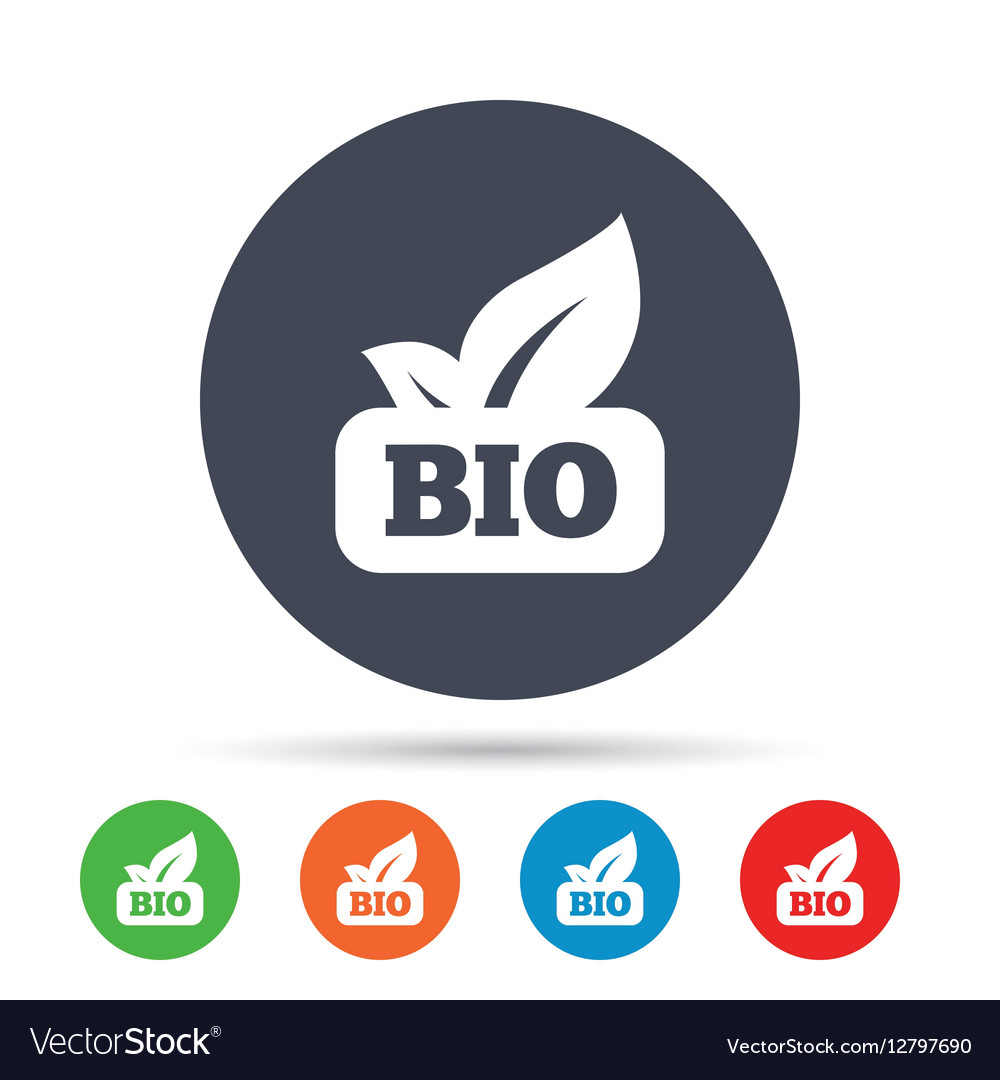 Bio product sign icon leaf symbol