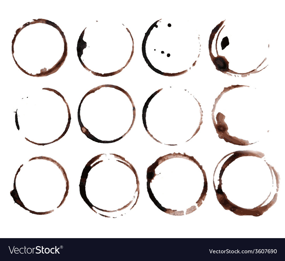 Coffee stains Royalty Free Vector Image VectorStock