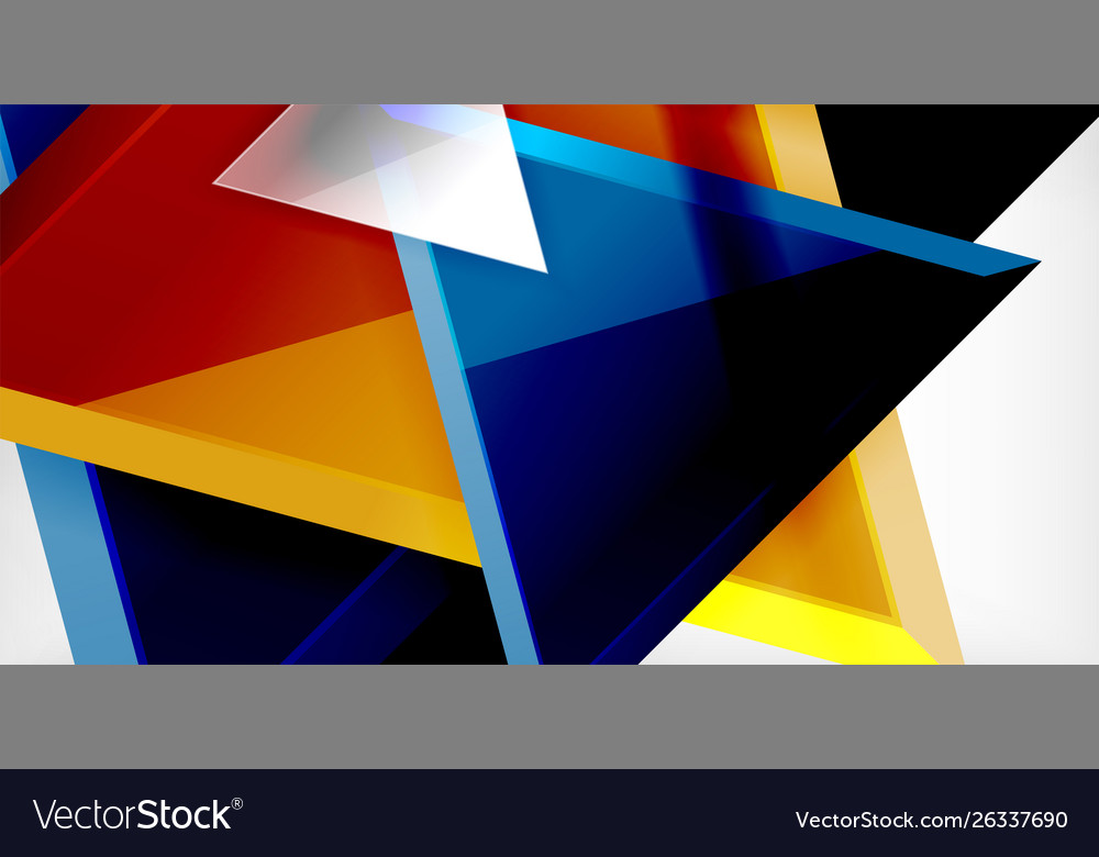 Dynamic triangle composition abstract background Vector Image Dynamic triangle composition abstract background