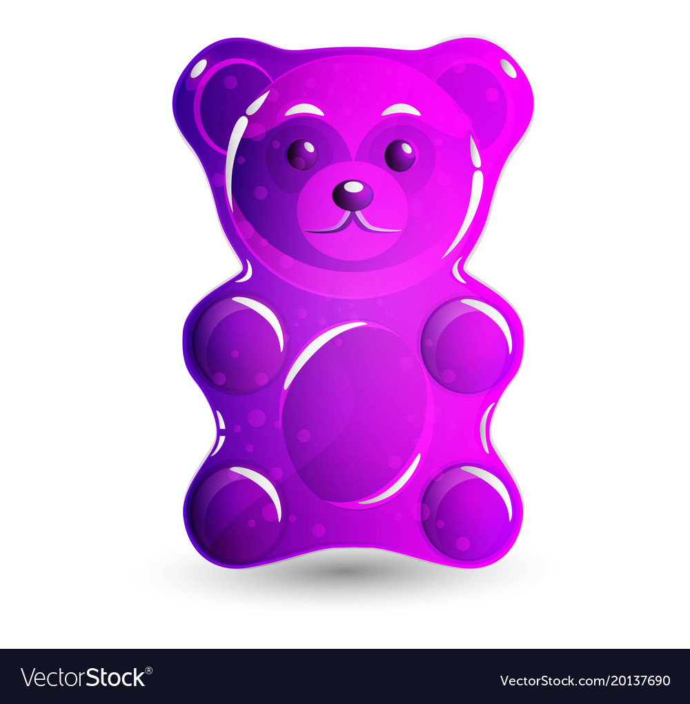 Gummy bear pink Royalty Free Vector Image - VectorStock