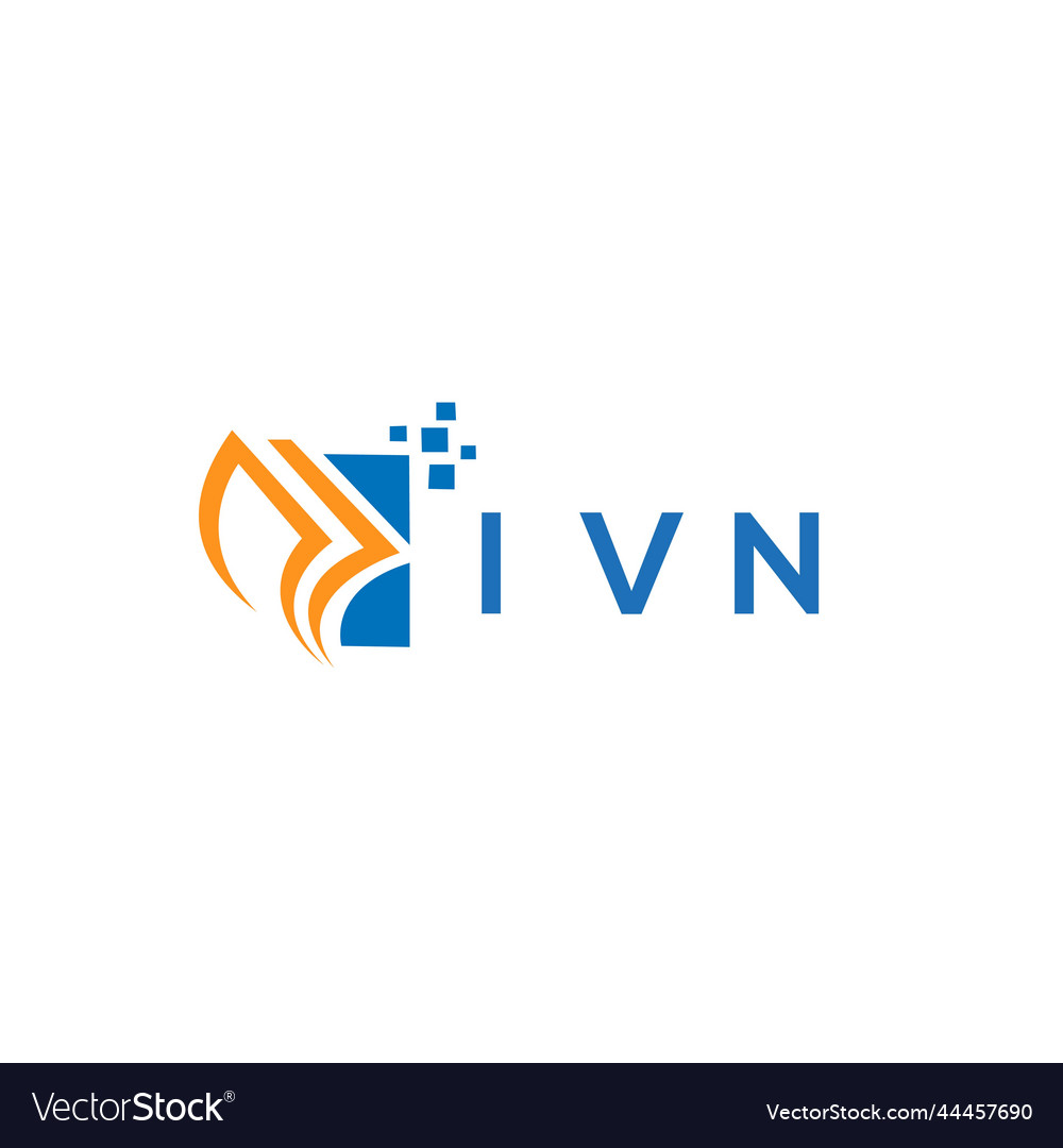 Ivn credit repair accounting logo design on white