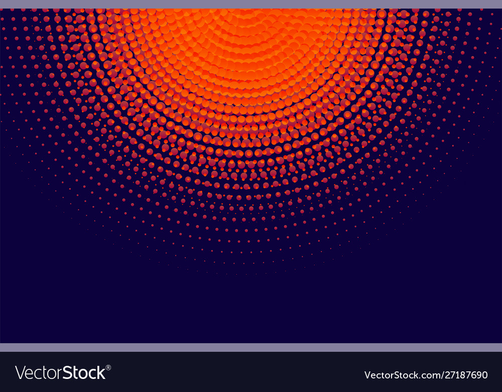 Orange Halftone Circle Pattern