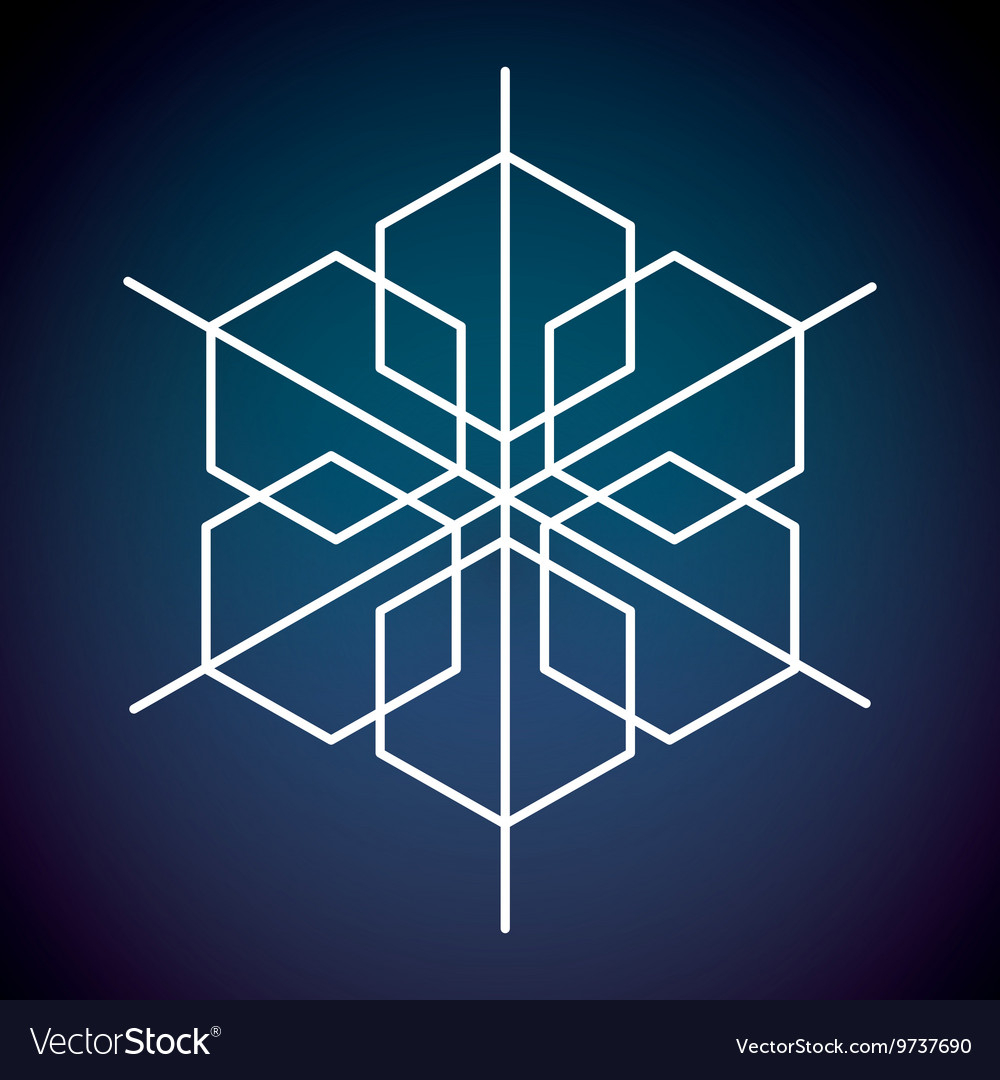 Sacred geometry icon white shape design