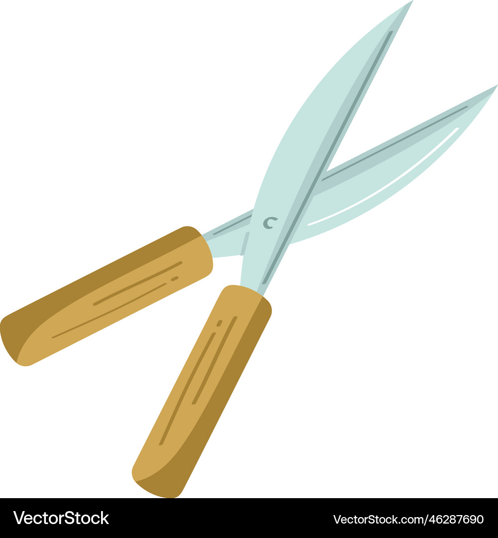 Scissors gardening tool Royalty Free Vector Image