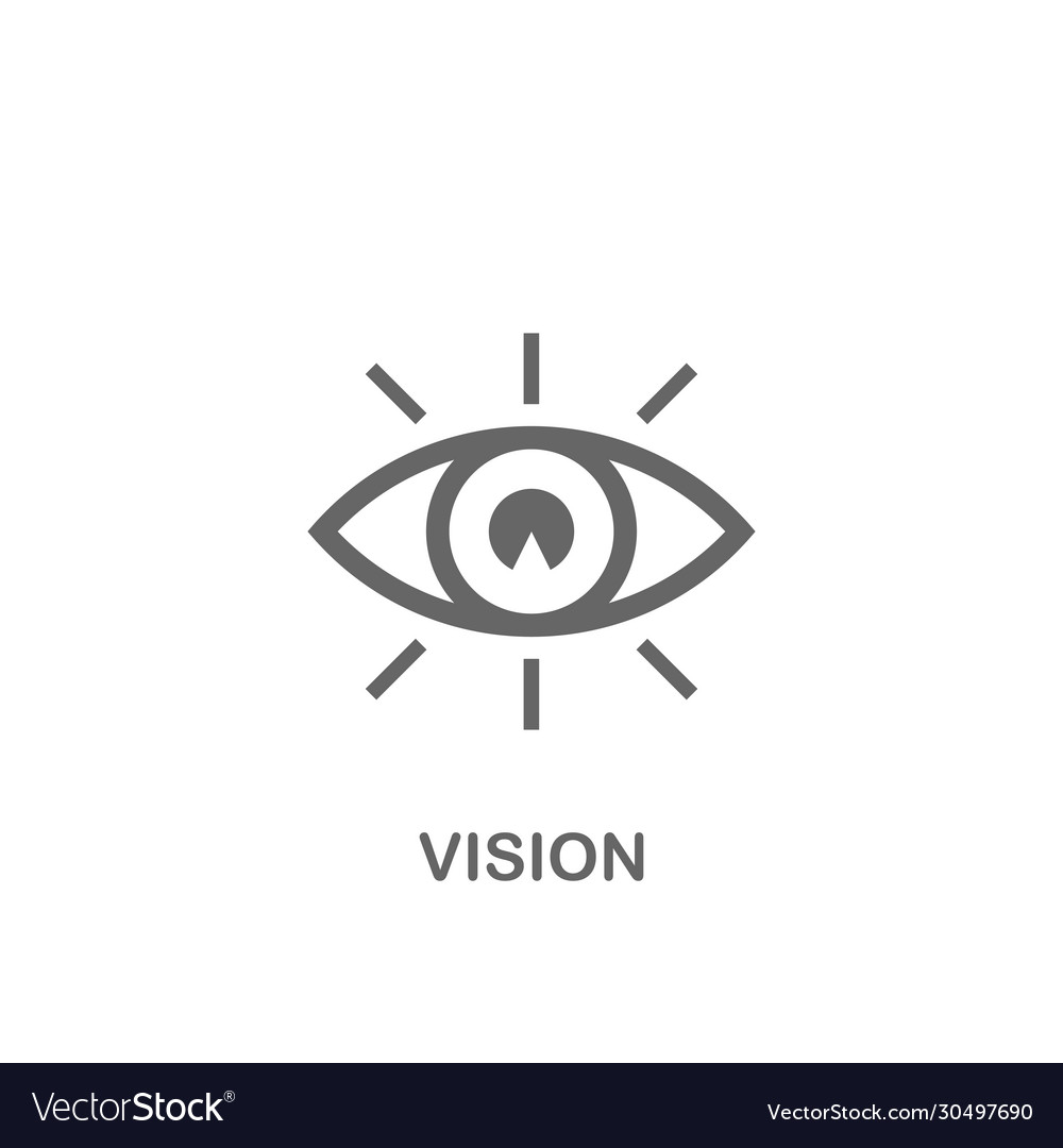 Vision symbol sign in simple style Royalty Free Vector Image