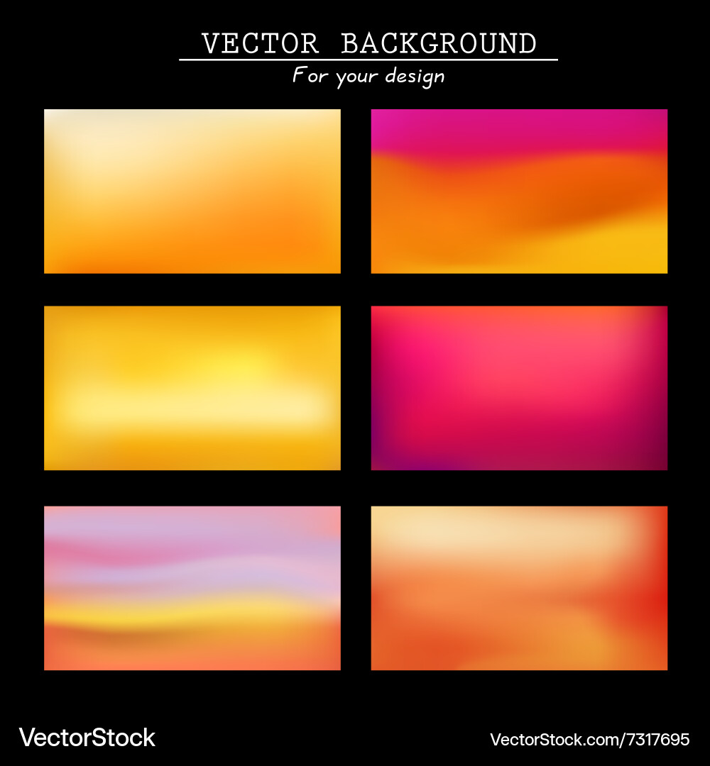 Abstract blurred backgrounds Royalty Free Vector Image