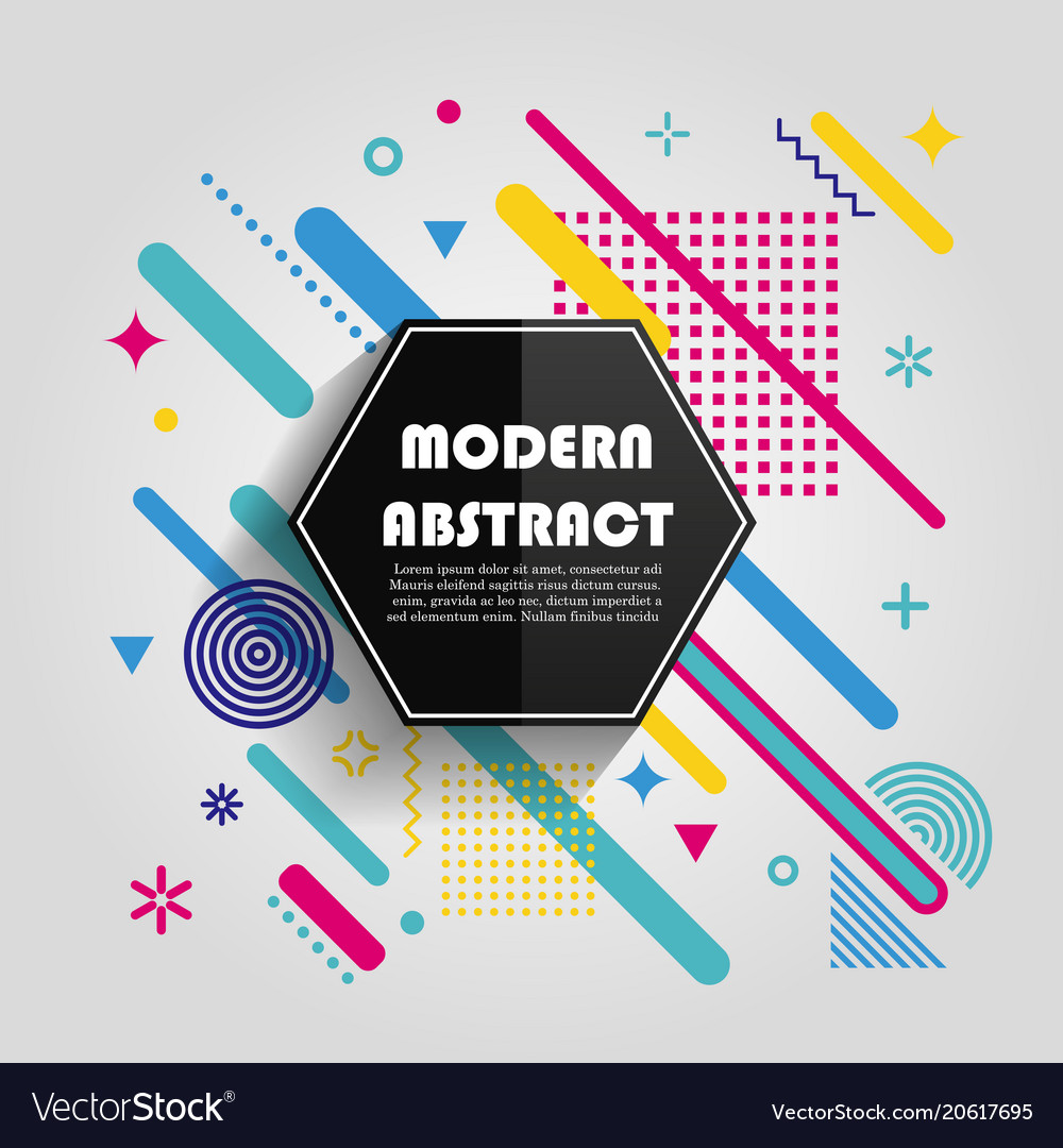 Abstract colorful geometric pattern design vector image Abstract colorful geometric pattern design