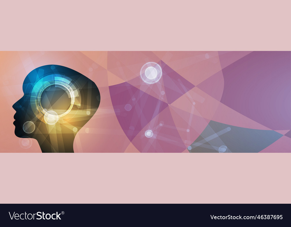 Artificial intelligence technology web background vector image Artificial intelligence technology web background