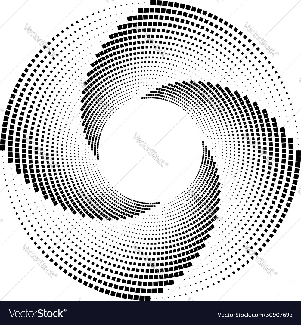 Black tiny squares in circle form