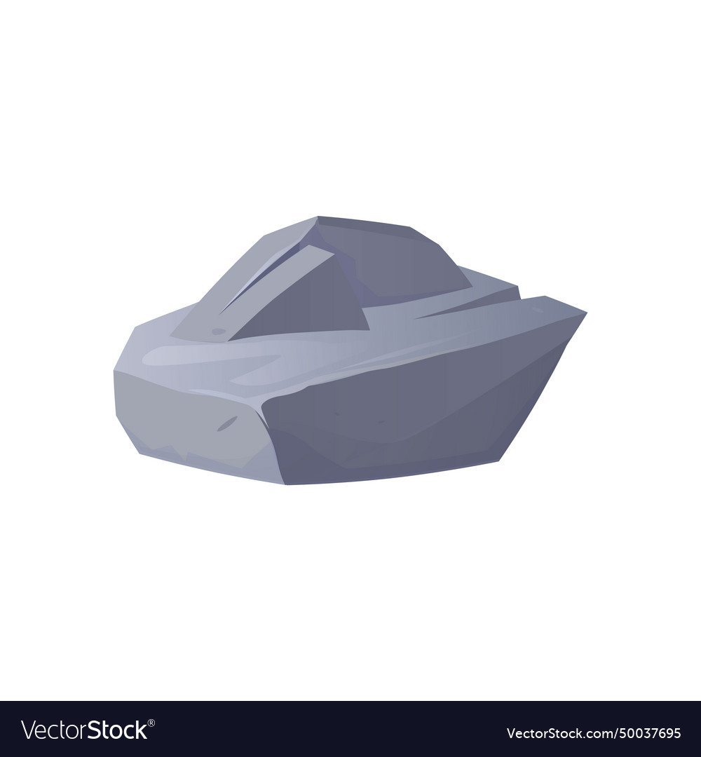 Boulder or rock fragment icon flat