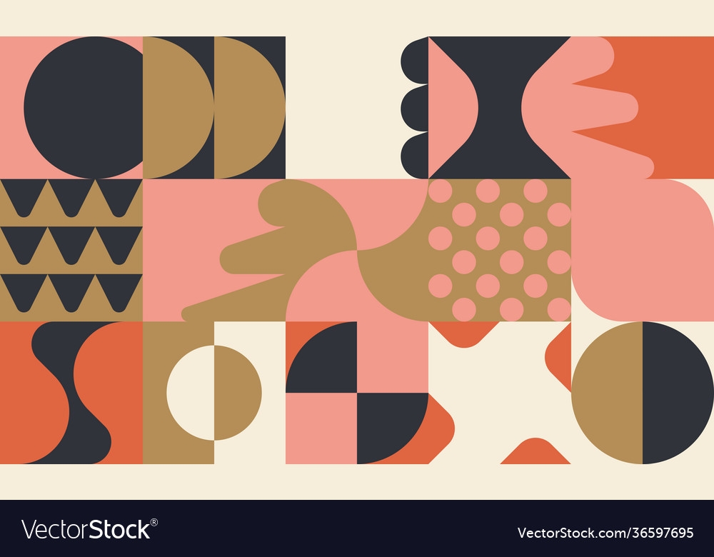 Brutalism design abstract pattern vector image Brutalism design abstract pattern