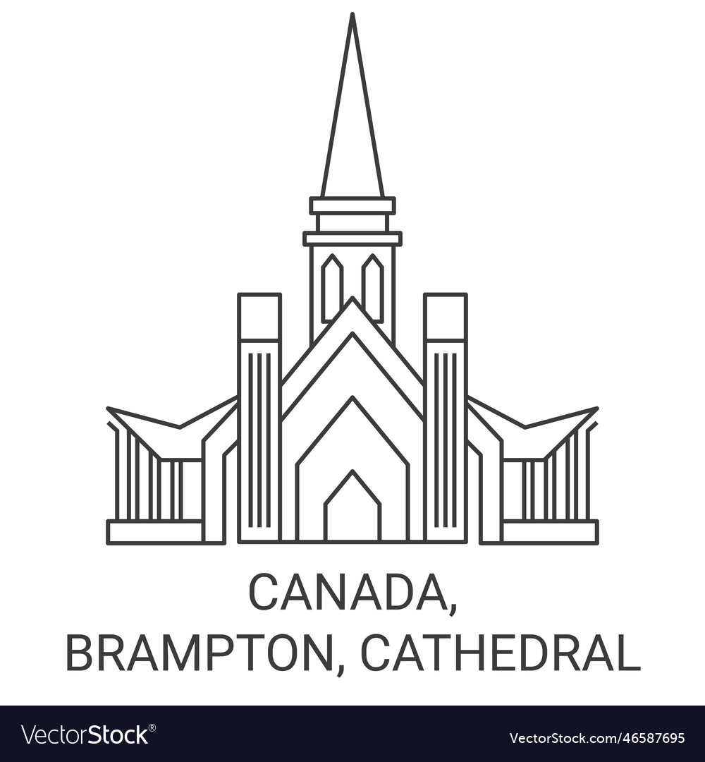 Canada brampton cathedral travel landmark Vector Image