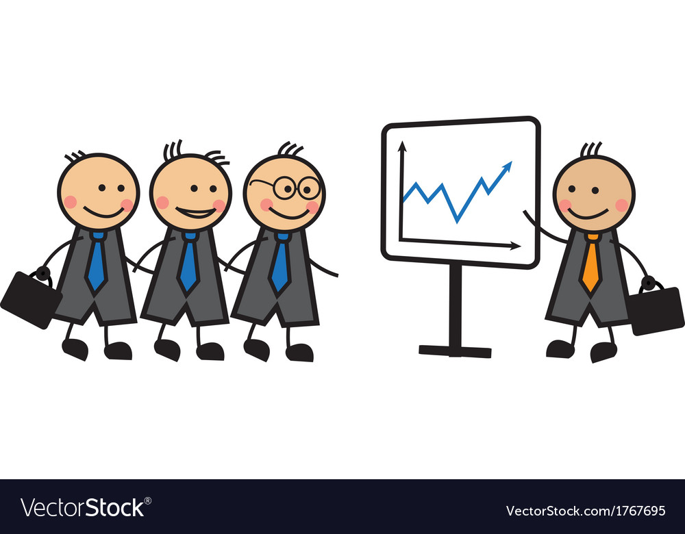 Cartoon Business Presentation Royalty Free Vector Image