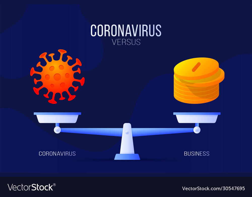 Coronavirus oder wirtschaftliches Geld kreatives Konzept