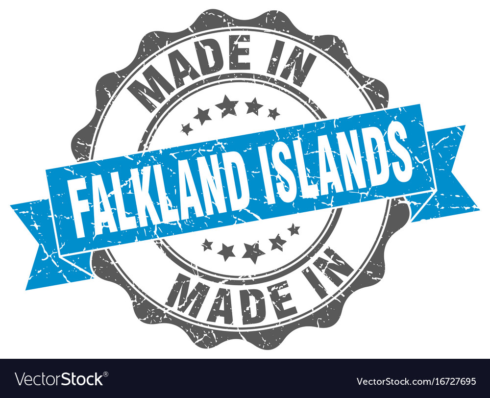 Made in falkland islands round seal Royalty Free Vector