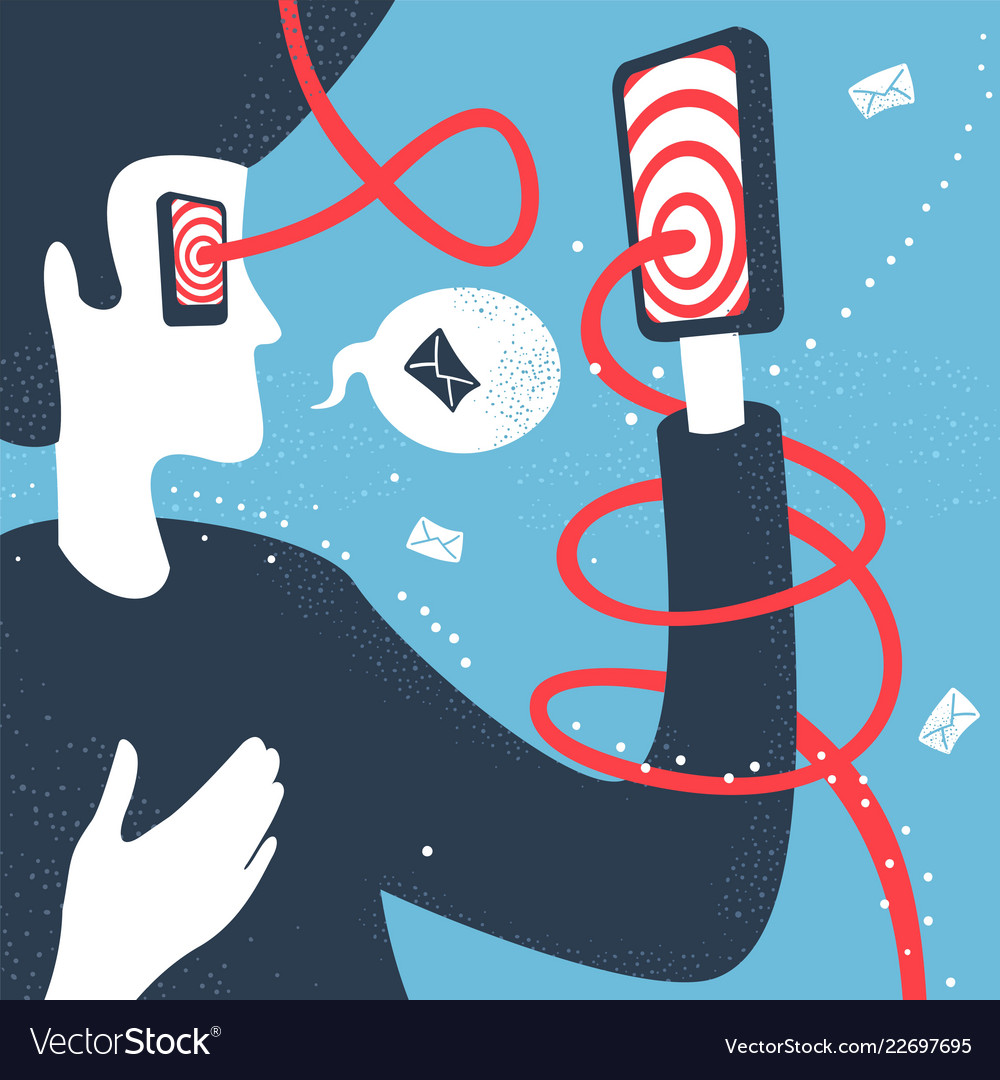 Man with Futuristic Communication Device