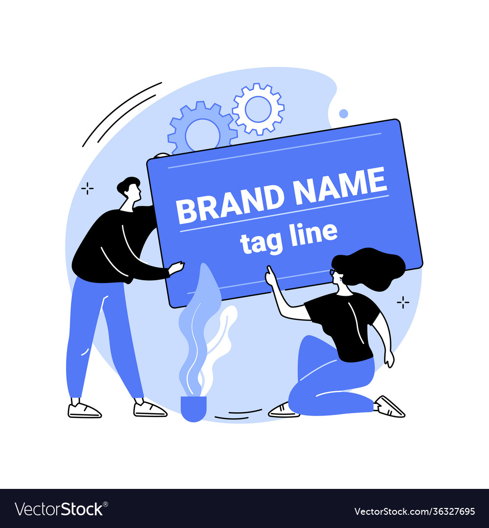 Naming and taglines abstract concept