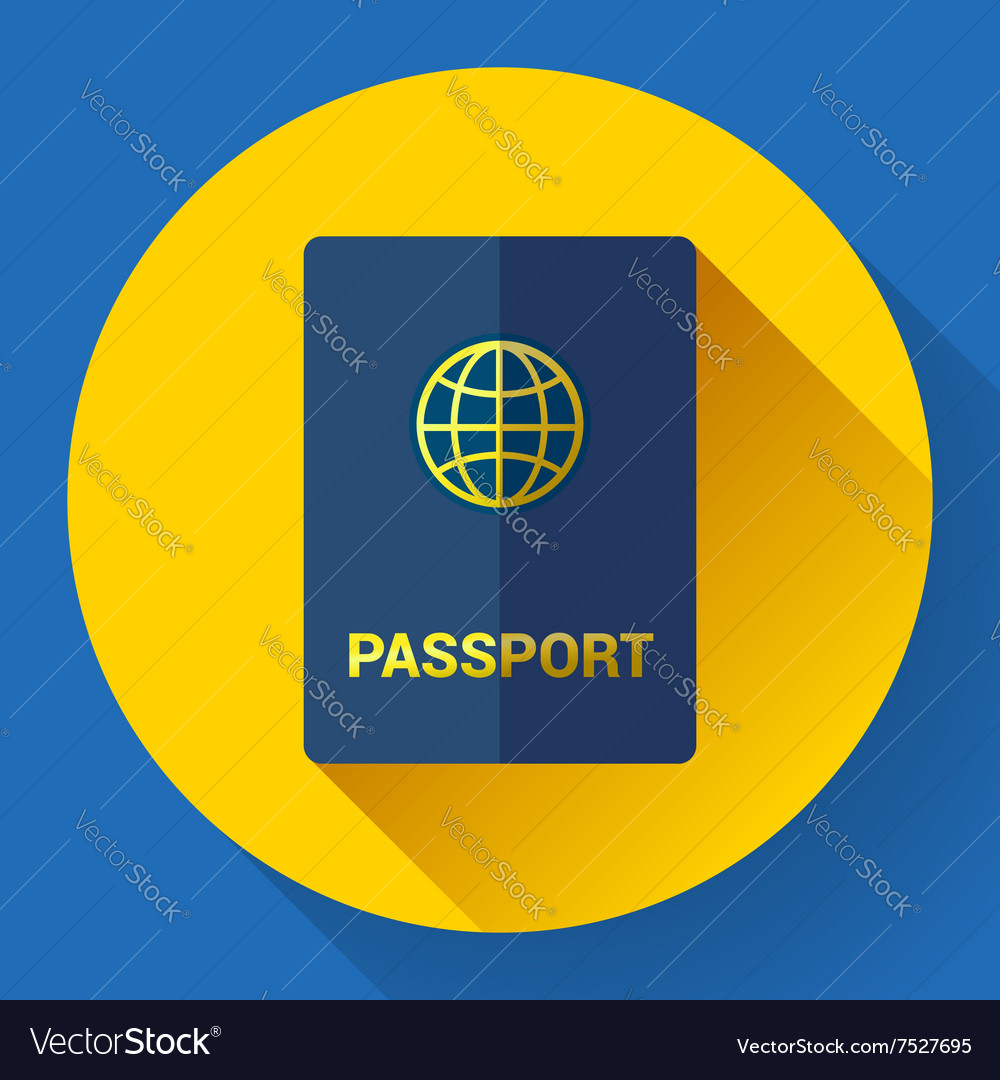 Passport icon flat design