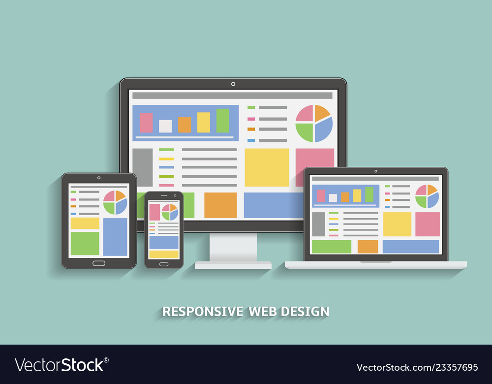 Responsive web design technology vector image Responsive web design technology