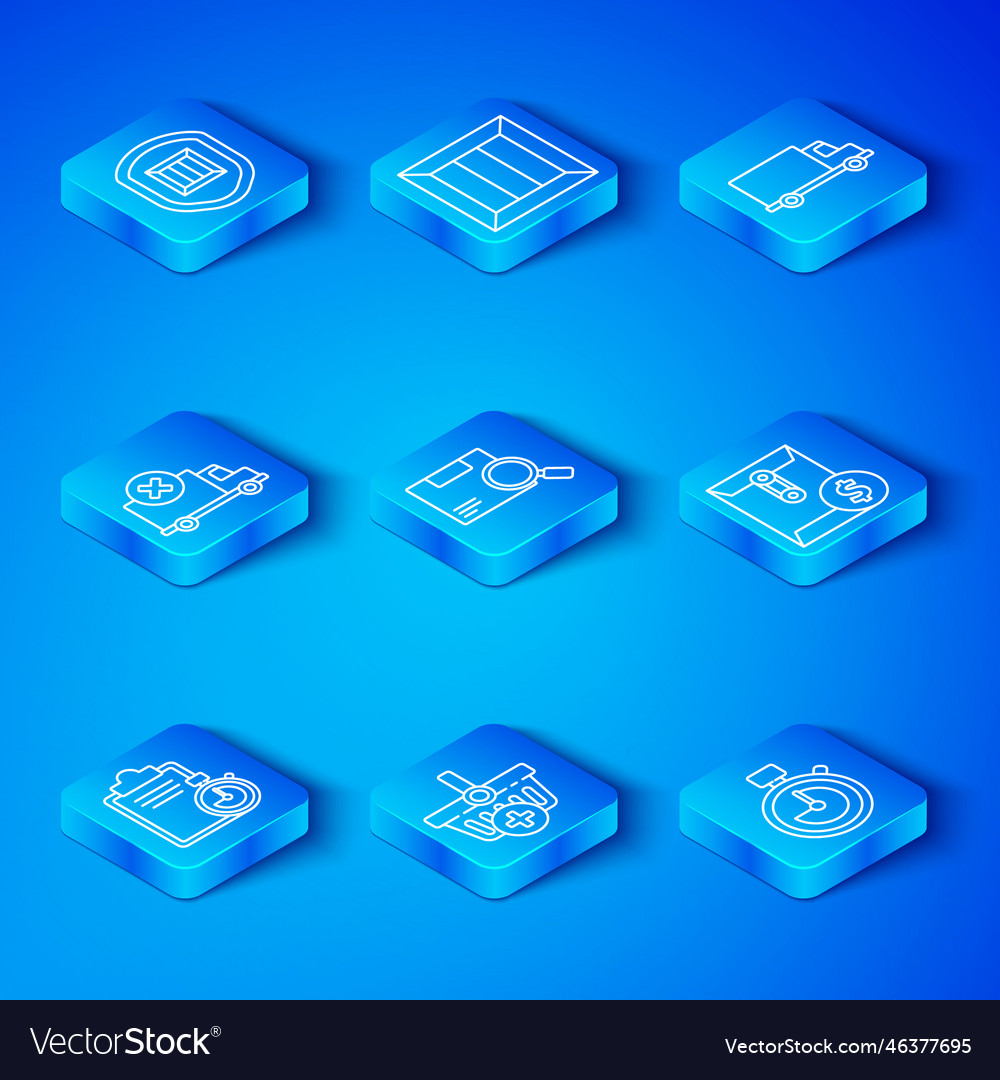Set line verification of delivery list clipboard vector image Set line verification of delivery list clipboard