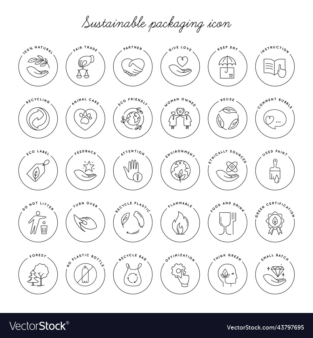 Set of linear circle design elements logo vector image Set of linear circle design elements logo