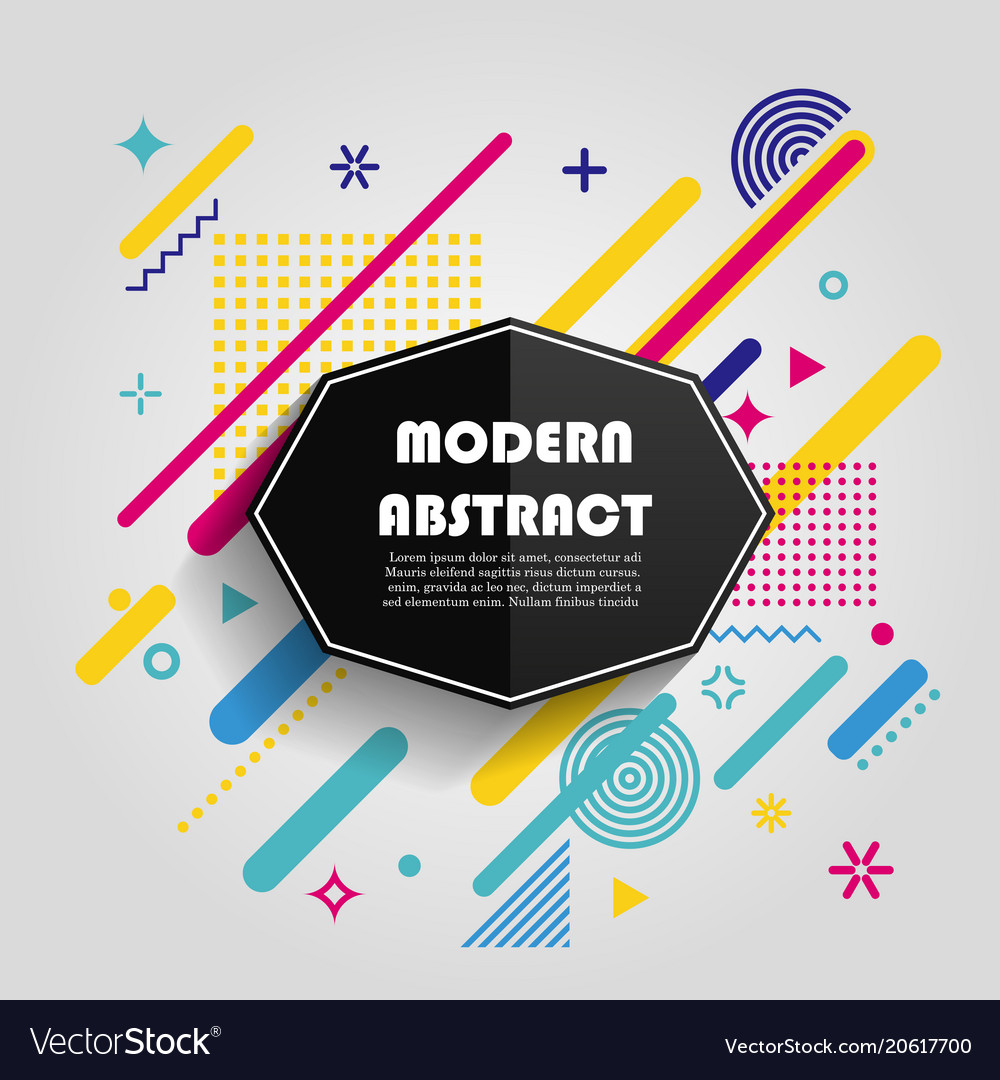Abstract colorful geometric pattern design vector image Abstract colorful geometric pattern design