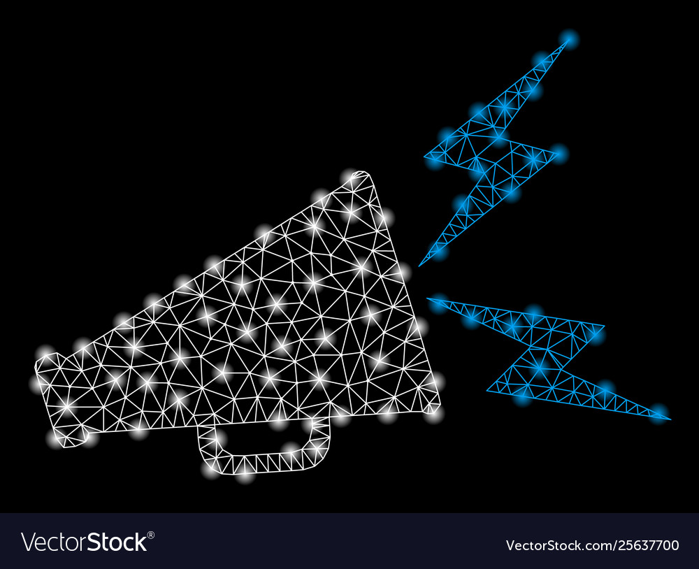 Bright mesh network alert megaphone with flash