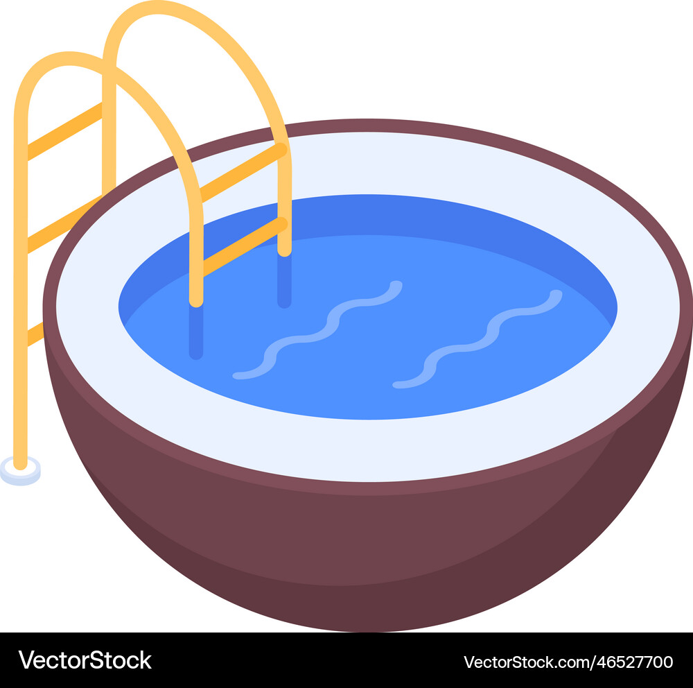 Coconut pool Royalty Free Vector Image - VectorStock