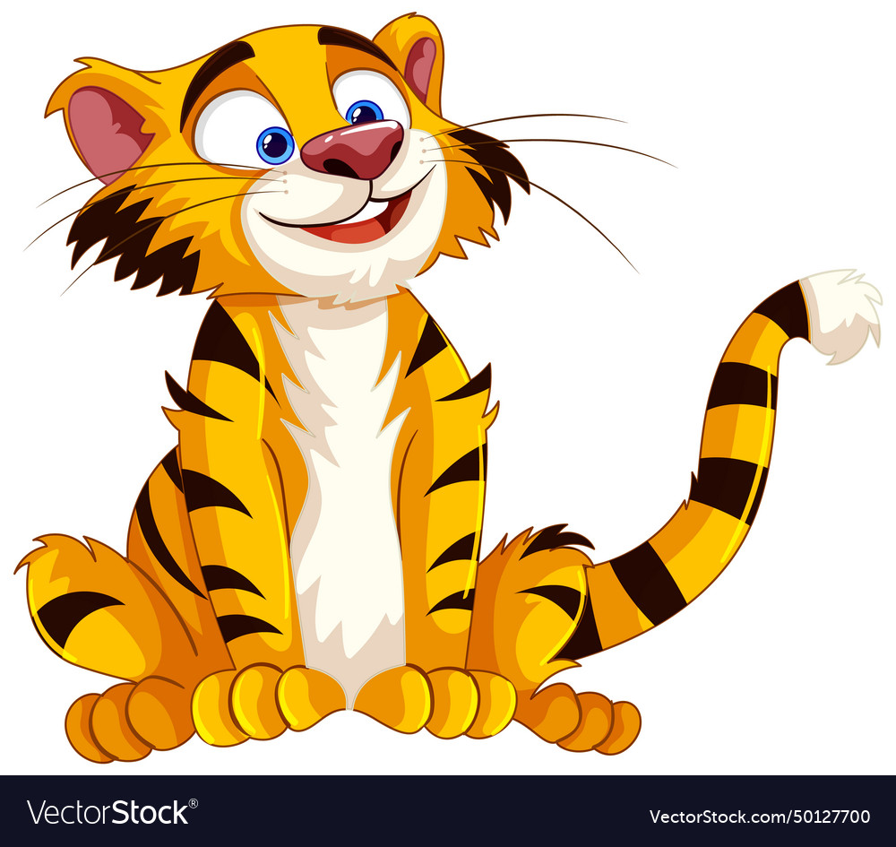 Colorful of a smiling tiger