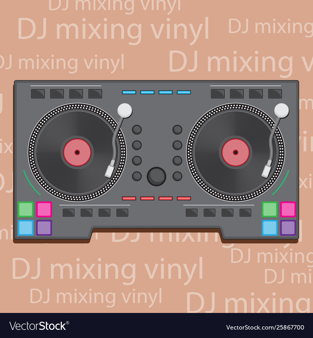 Dj Club Music Console Mixing Desk Royalty Free Vector Image