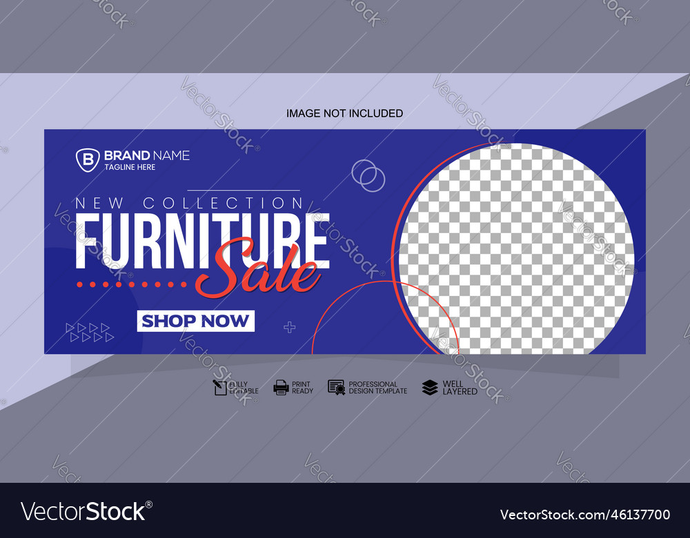 Furniture mega sale banner design