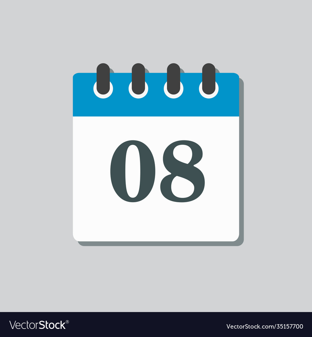 Icon calendar page day template date - 8