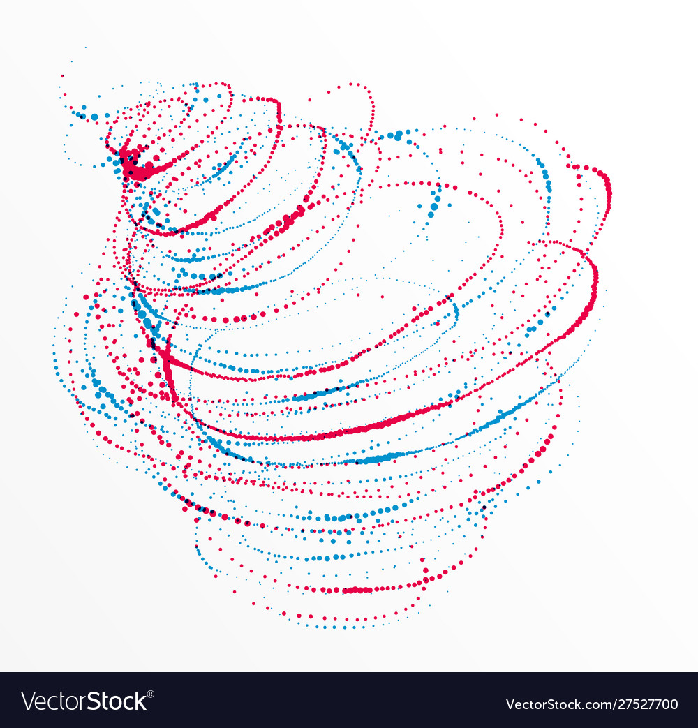 Particle flow whirlpool colorful abstract vector image Particle flow whirlpool colorful abstract