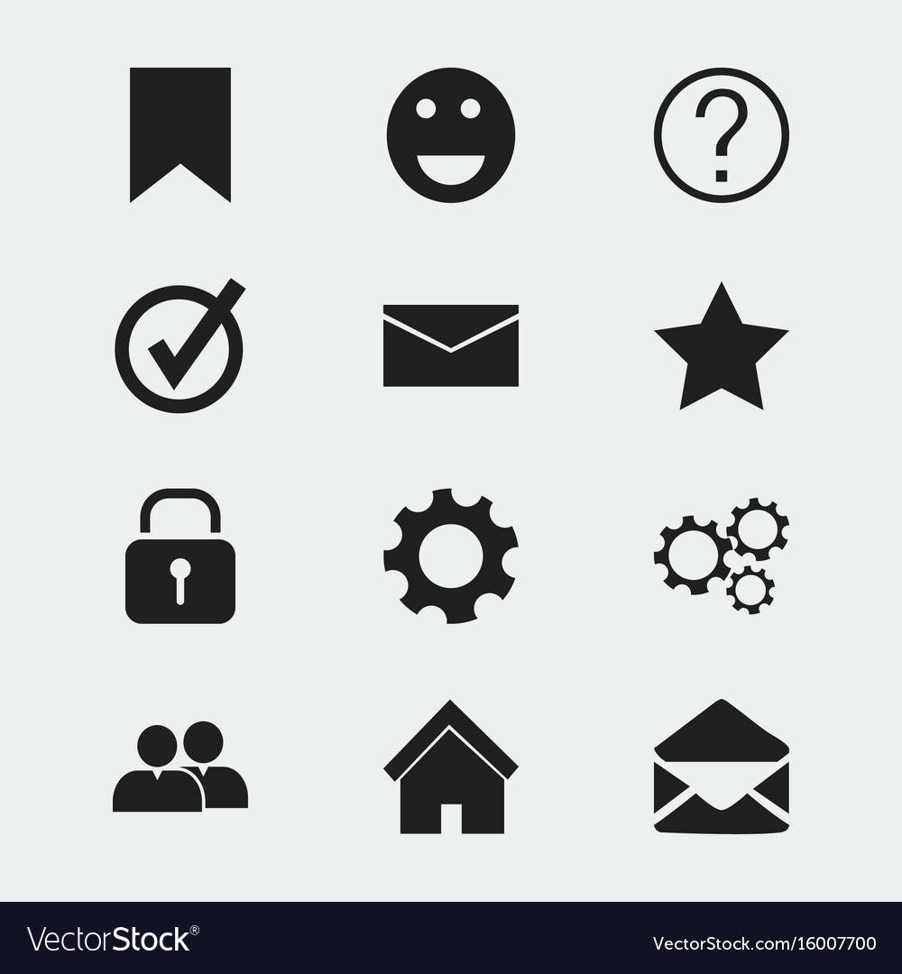 Set of 12 editable network icons includes symbols Vector Image